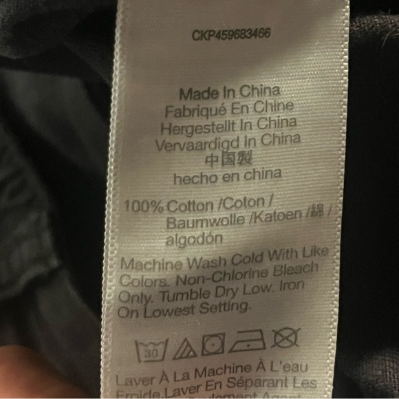 Madewell Garment-Dyed Cargo Jogger Pants Black Coal Size 31 Baggy Pull On Ankle - Picture 10 of 15